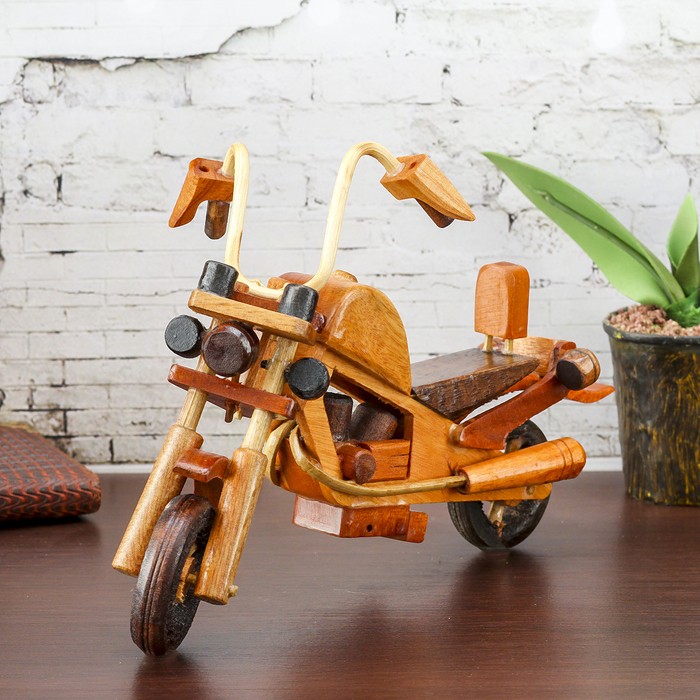 Сувенир дерево "Мотоцикл" 21х15х6 см