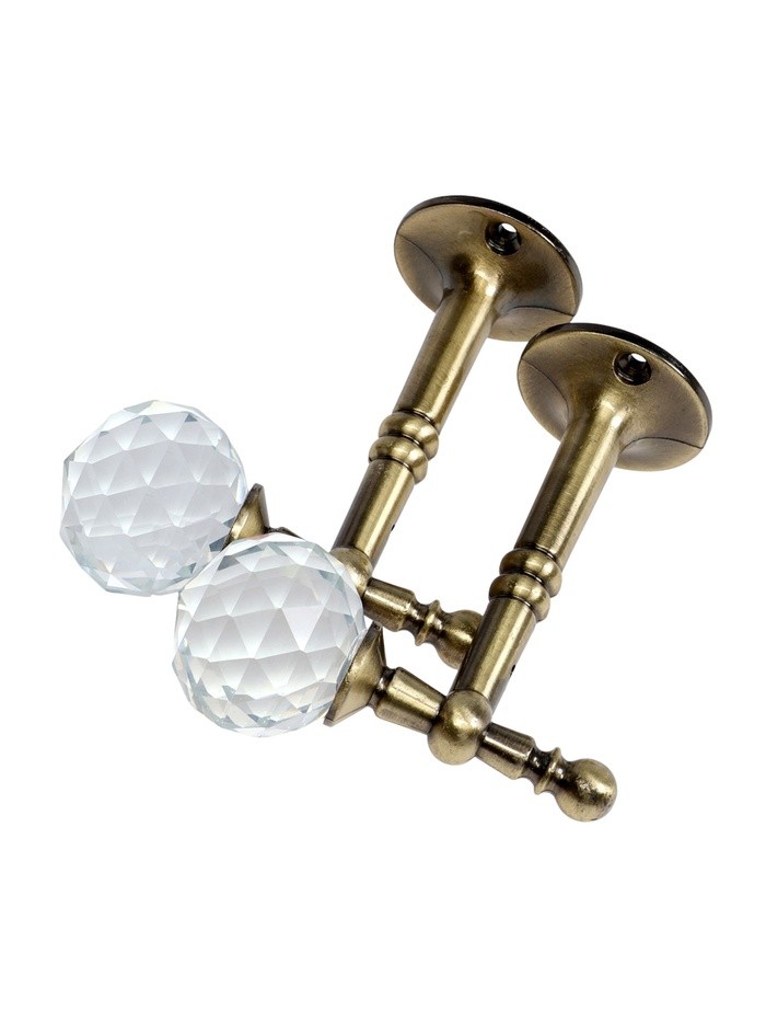 Крючок - держатель для штор на стену CAPPIO KS043, металлический, цвет бронза, 2 шт.