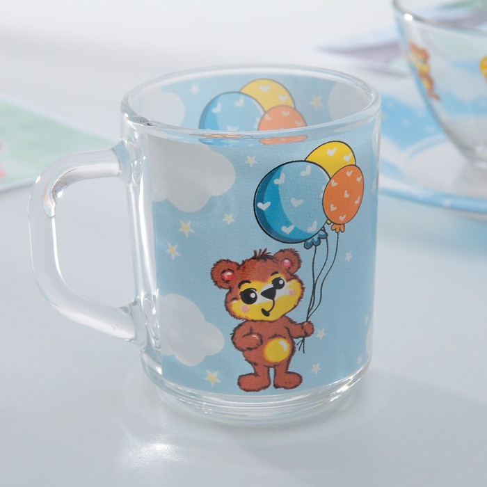 Набор детской посуды Доляна «Мишутка», 3 предмета: кружка 200 мл, миска 450 мл, тарелка d=20 см