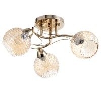 Светильник потолочный BayerLux «Эрион» 3×Е27, 40 Вт, золото 50×50×24 см