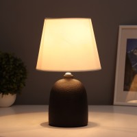 Лампа настольная "Олан" 1х40Вт Е14 черный 19,5х19,5х35см