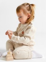 Костюм вязаный детский «Крошка Я. Новогодние игрушки», рост 86-92 см, бежевый