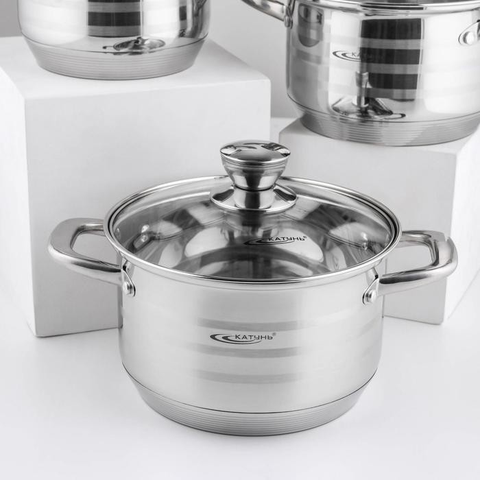 Набор кастрюль «Элис», 3 предмета: 1,8 л, 2,5 л, 3,5 л