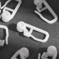 Крючок для штор, роликовый, 20 × 11 мм, цвет белый