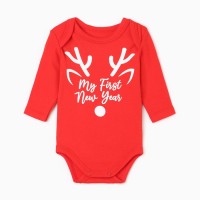 Боди с длинным рукавом «Крошка Я» Reindeer, рост 68-74, красное