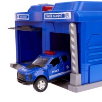 Парковка «Полицейский участок» с металлической машинкой и рацией, световые и звуковые эффекты