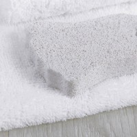 Пемза для педикюра «Ступня», с подвесом, 9 × 6 см, цвет белый