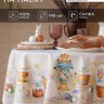 Скатерть «Этель. Пасхальные куличи», d=148 см, 100% хлопок, саржа 190 г/м²