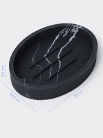 Набор аксессуаров для ванной комнаты SAVANNA, 3 предмета, дозатор, стакан, мыльница, чёрный