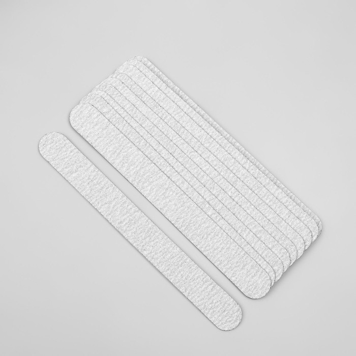 Сменные файлы для пилки, на вспененной основе, прямые, 180 грит, 18 см, фасовка 10 шт, серые