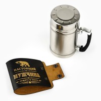 Термокружка с ситечком «Настоящий мужчина», 350 мл, сохраняет тепло 3 ч