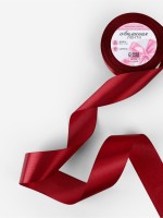 Лента атласная, 40 мм, 23±1 м, бордовая №48