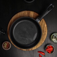 Сковорода порционная литая чугунная Magma, d=22 см, h=4 см, пластиковая ручка