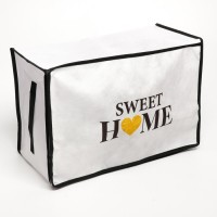 Органайзер для хранения белья, кофр с pvc-окном Sweet home, 43×28.5×20 см