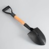 Лопата туристическая «Мастер К» штыковая, 51 см, черная, дерево