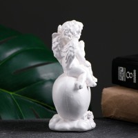 Фигурка гипс «Ангелы на сердце», перламутровый, 14×8×6 см