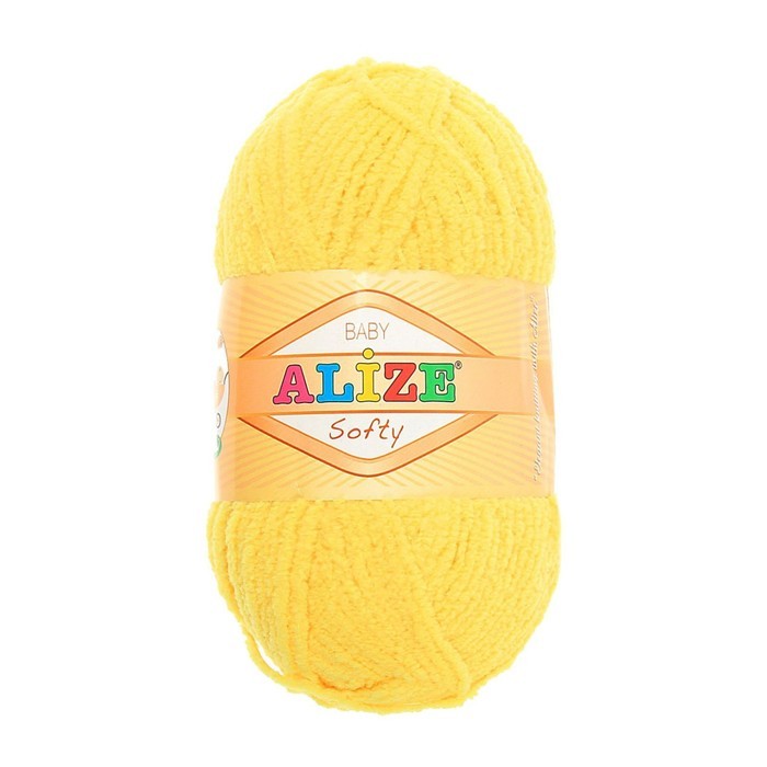 Пряжа "Softy" 100% микрополиэстер 115м/50гр (187 лимонный)