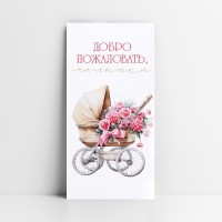 Конверт для денег «Добро пожаловать, малышка», 16.5×8 см