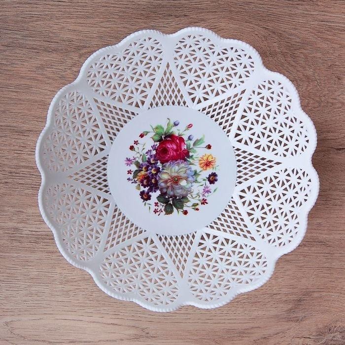 Ваза для хлеба и фруктов «Кубань», d=22 см, рисунок МИКС