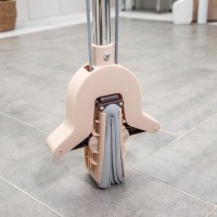 Швабра со складным отжимом PVA Доляна, насадка 27×6 см, стальная составная телескопическая ручка 100(125) см