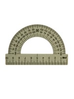 Транспортир металлический Calligrata, 10 см, 180°