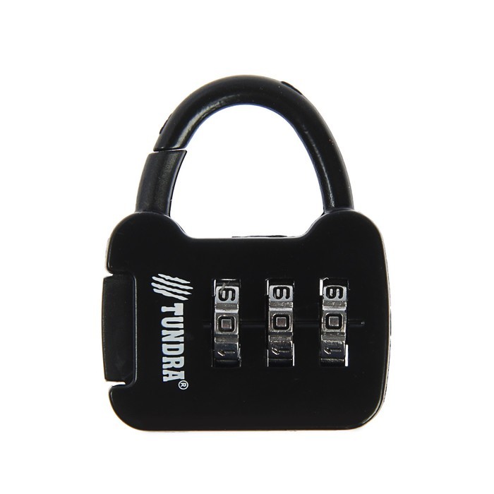 Замок навесной кодовый ТУНДРА ZK001, красный