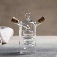 Бутыль 2 в 1 для соусов и масла «Фьюжн. Вихрь», 100/30 мл, 8×4,5×12 см