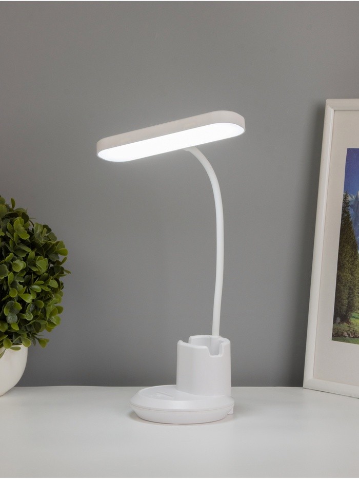 Светильник настольный «Первый» АКБ 800Ма USB Type-C 5Вт LED 3000-6000К сенсор 10х15,5х28см   1084105