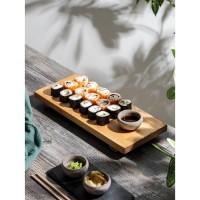 Блюдо для подачи на ножках Adelica «Евразия», 35×15×1,8 см, массив берёзы