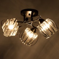 Люстра "Дэки" 3хЕ27 40Вт черный 48х48х22 см BayerLux