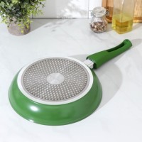 Сковорода кованая Magistro Avocado, d=24 см, съёмная ручка, индукция, антипригарное покрытие, цвет зелёный