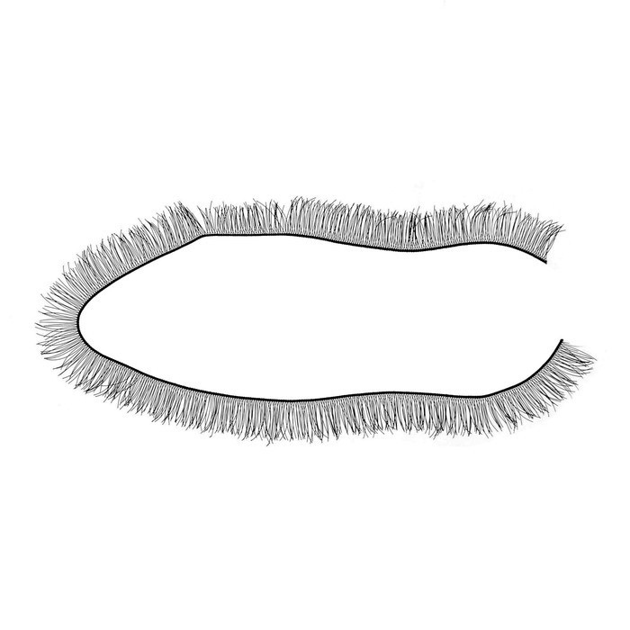 Ресницы для кукол, набор 2 шт., размер 1 шт. 20×0.8 см, чёрная