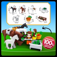 Конструктор Ферма «Конюшня», 89 деталей