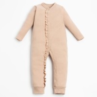 Комбинезон с рюшей для девочки «Крошка Я», рост 62-68 см, молочный