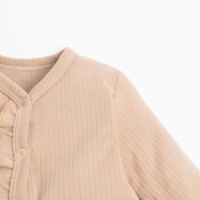 Комбинезон с рюшей для девочки «Крошка Я», рост 62-68 см, молочный