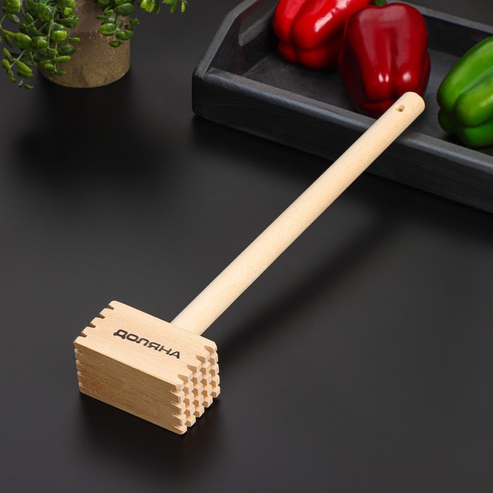 Молоток для мяса Доляна «Берёзовый», 28 см