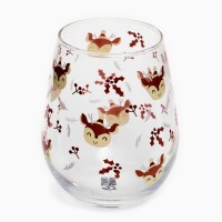 Стакан стеклянный новогодний «Оленята», 620 мл