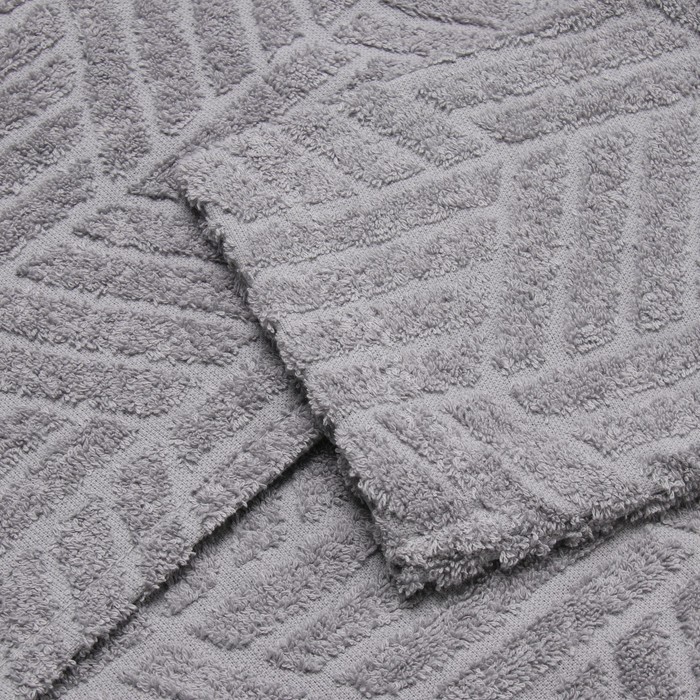 Халат махровый мужской LoveLife «Муссон», размер M, хлопок 100%, серый