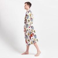 Халат вафельный мужской удлинённый Этель «Настоящий мужчина», размер 58-60, 200г/м2, 100% хл