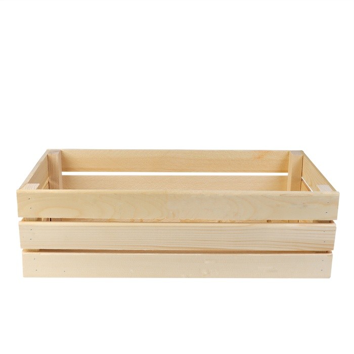 Ящик деревянный для стеллажей глубиной 50х25х15 см