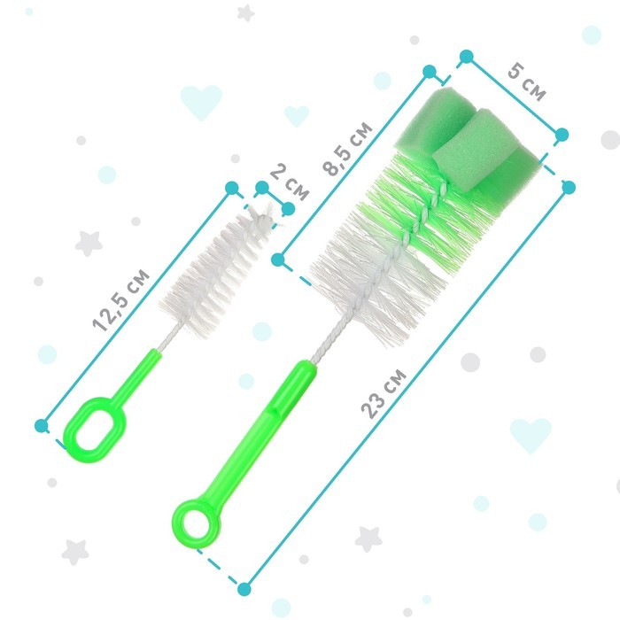 Набор ёршиков для бутылочек и сосок Крошка Я, МИКС