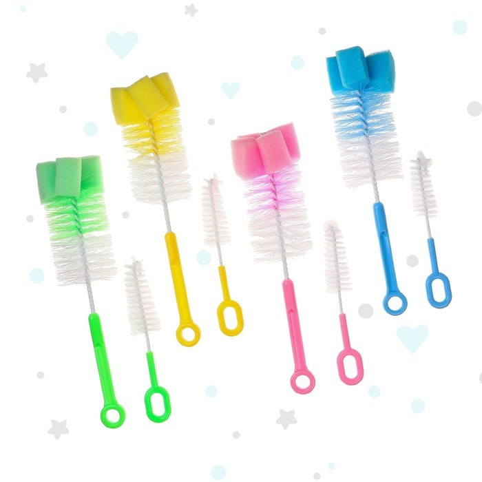 Набор ёршиков для бутылочек и сосок Крошка Я, МИКС