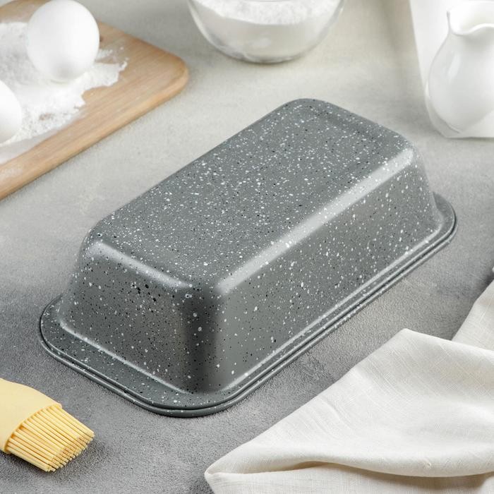 Форма для выпечки «Элин Мрамор», 25×13×6 см, антипригарное покрытие, цвет серый Форма для выпечки «Элин Мрамор», 25×13×6 см, антипригарное покрытие, цвет серый