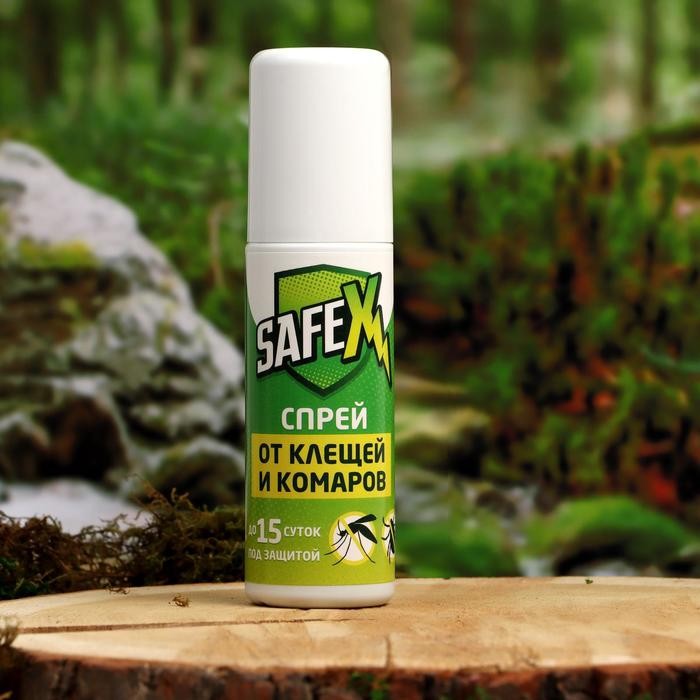 Средство от клещей и комаров SAFEX, спрей, 100 мл
