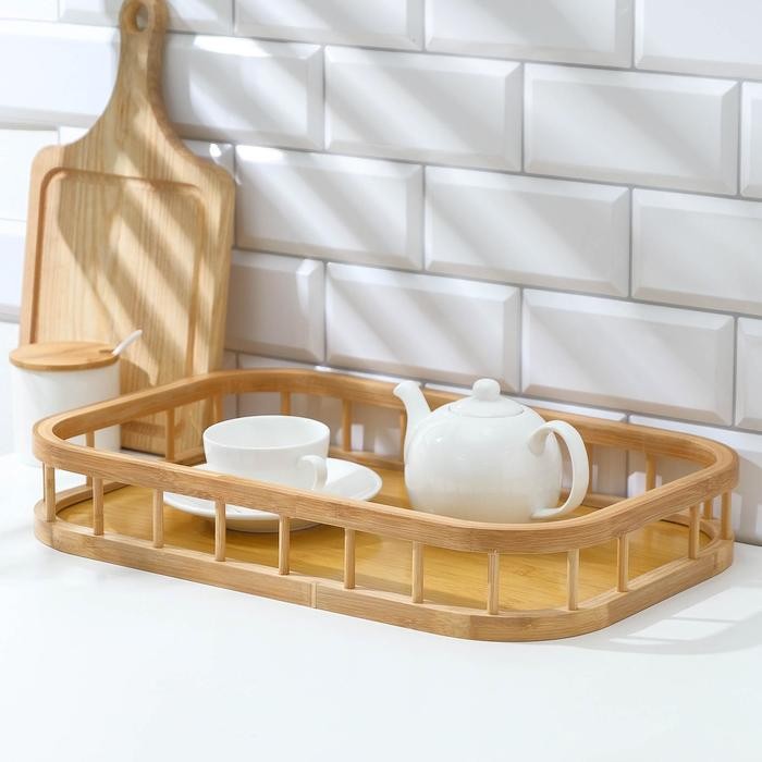 Поднос прямоугольный Jungle, 45×30 см, бамбук