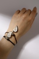 Браслеты парные «Неразлучники» лучшие друзья, чёрно-коричневые,12.5 см