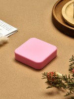 Органайзер для хранения украшений с зеркалом QF «Шкатулка портативная», 9×9×2.5 см, розовый