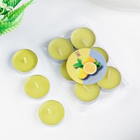 Набор свечей чайных ароматических, 6 шт, лимон