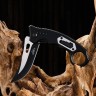 Нож складной "Щука", полуавтоматический, рукоять с кольцом, 20см, клинок 8см