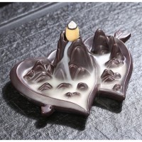 Подставка для благовоний TAKE IT EASY «Два сердца», набор благовоний конусы, стелющийся дым, 18×11×6 см